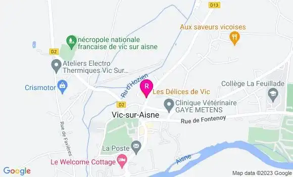 Localisation Restaurant  Les Délices de Vic