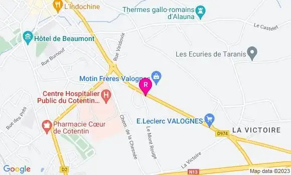 Localisation Restaurant  Casa Pizza du Cotentin