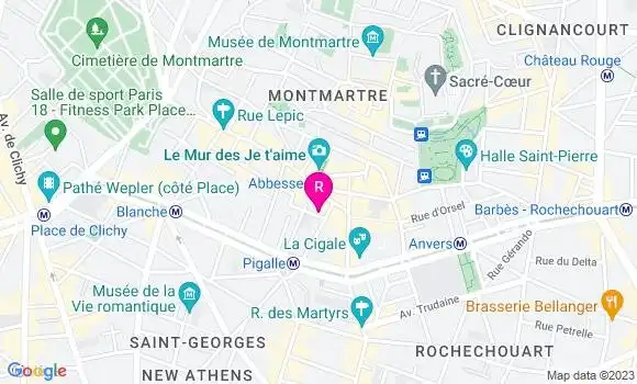 Localisation Café Sylon de Montmartre