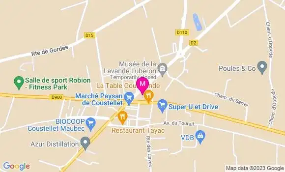 Localisation Restaurant  Pizza du Luberon
