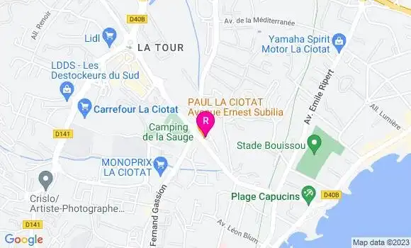 Localisation Restaurant  Paul