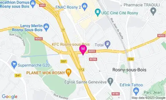 Localisation Fast Food Kfc