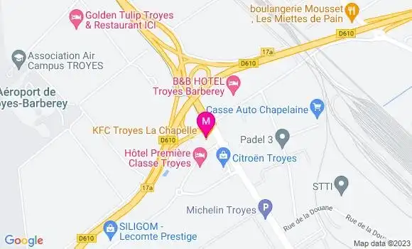 Localisation Fast Food Kfc