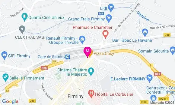 Localisation Pizzeria Pizza Cosy
