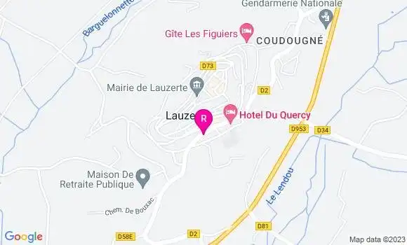 Localisation Restaurant  Aux Sarrazines du Faubourg