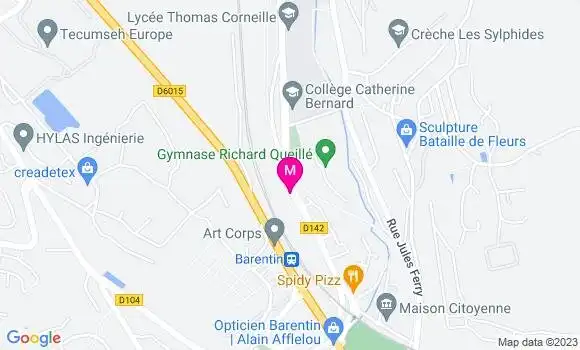 Localisation Restaurant  Le Platinium