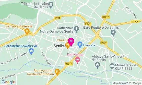Localisation Restaurant  Le Comptoir Senlisien