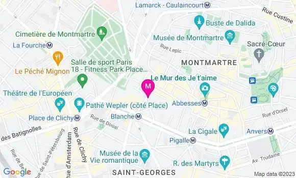 Localisation Restaurant Chinois Délices Lepic