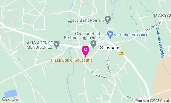 Localisation Pizzeria Pizza Bonici