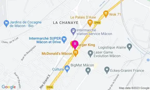 Localisation Restaurant  Burger King
