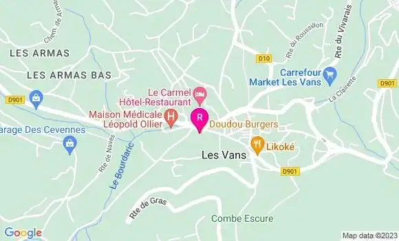 Localisation Restaurant  Doudou Burgers