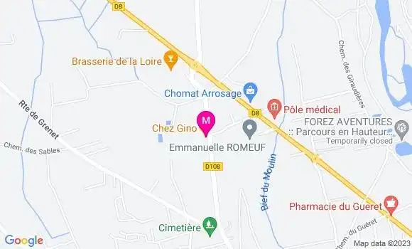 Localisation Restaurant  Chez Gino