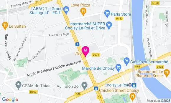 Localisation Restaurant  786
