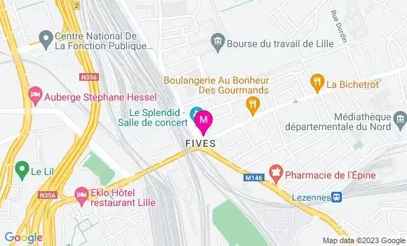 Localisation Restaurant  Friterie du Splendid