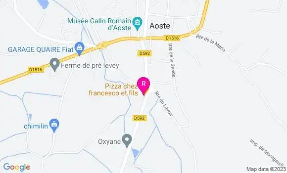 Localisation Pizzeria Chez Francesco et Fils