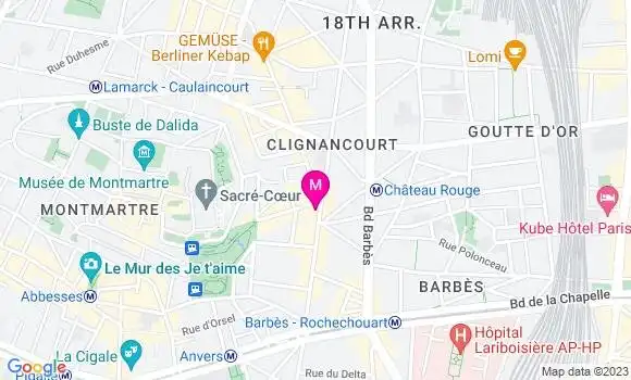 Localisation Restaurant  Paristanbul Montmartre