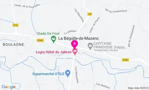 Localisation Pizzeria La Pizz