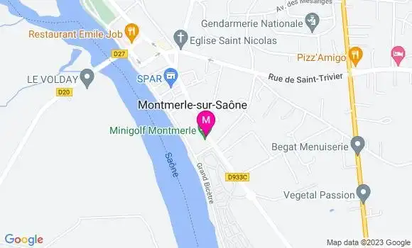 Localisation Restaurant  Mini Golf Montmerle