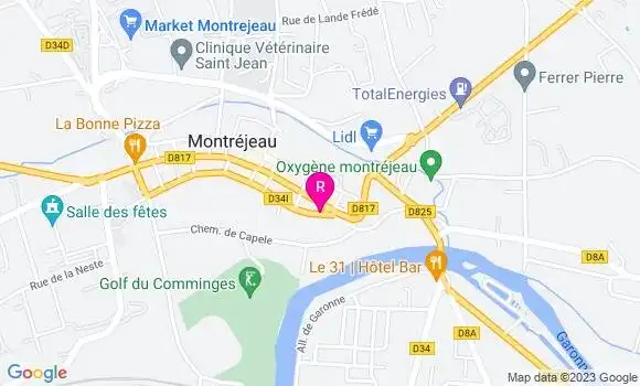 Localisation Pizzeria Lulu et Cie