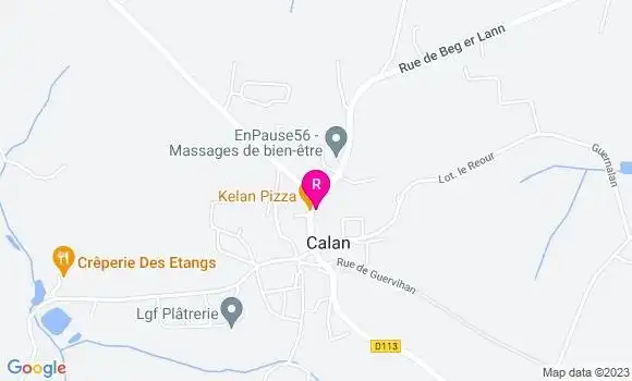 Localisation Pizzeria Kelan Pizza
