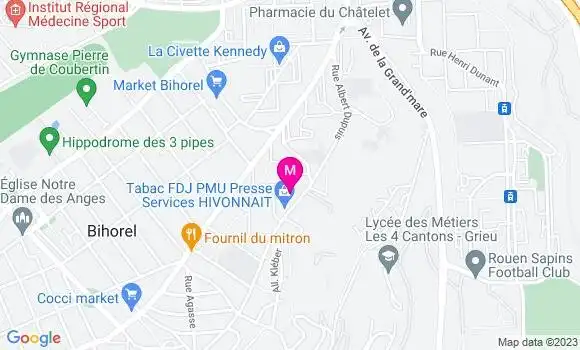 Localisation Pizzeria Le 607