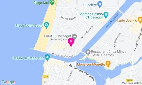 Localisation Pizzeria Le Fournil des Sables