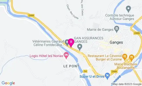 Localisation Restaurant  Le Cévenol