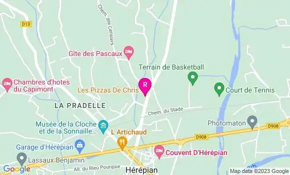 Localisation Restaurant  Les Pizzas de Chis