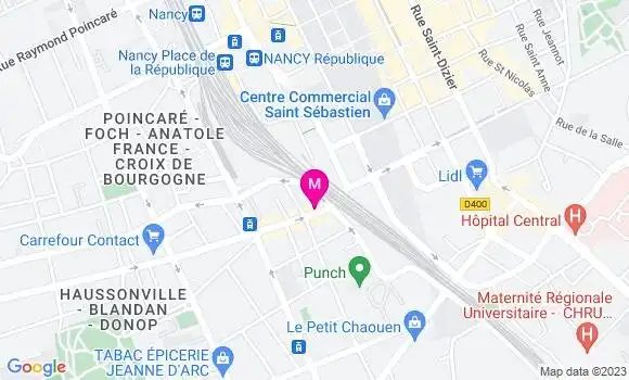 Localisation Restaurant Lounge Le Shakespeare