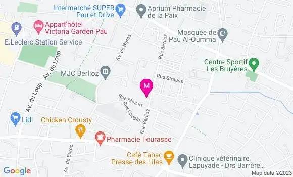 Localisation Café Cité des Pyrénées