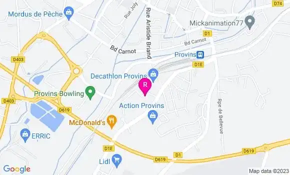 Localisation Restaurant Asiatique Etoile de Provins