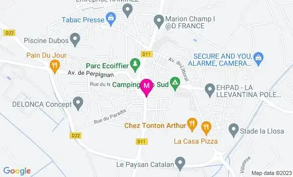 Localisation Pizzeria Les Copains d