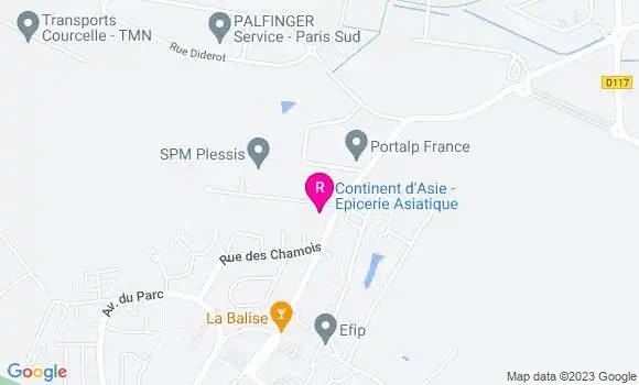 Localisation Pizzeria Chez la Famille Chrono