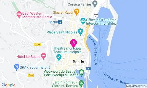 Localisation Restaurant Snack Chez Jean