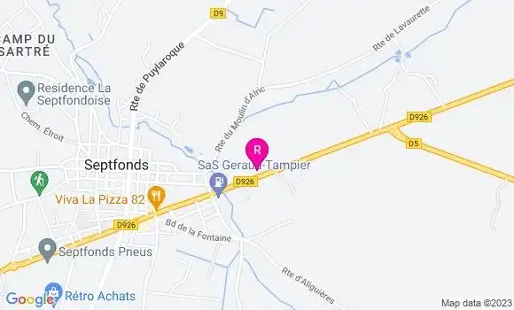 Localisation Restaurant  Chez Tam