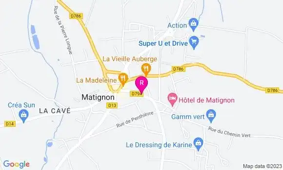 Localisation Restaurant  Le P