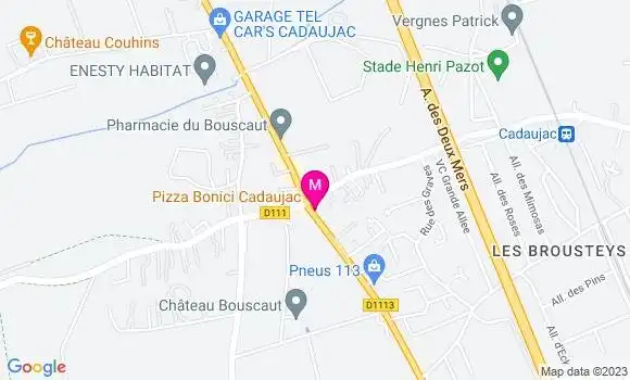 Localisation Pizzeria Pizza Bonici