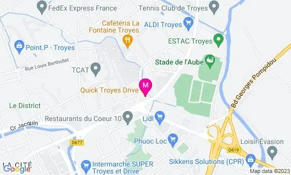 Localisation Fast Food Quick