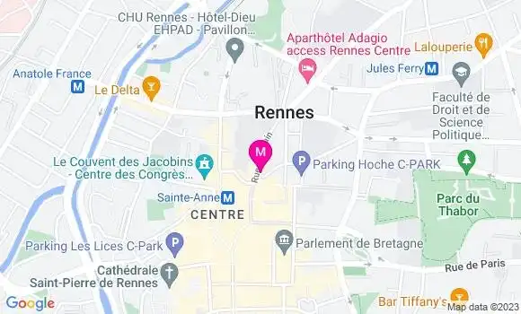 Localisation Restaurant Bio Le Coucou Rennais