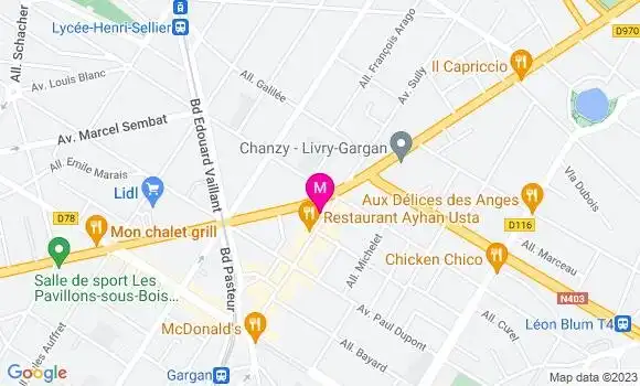 Localisation Restaurant Bar Five Lounge
