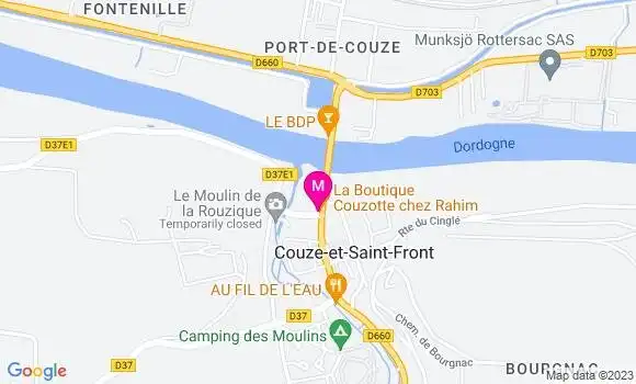 Localisation Restaurant  La Boutique Couzotte