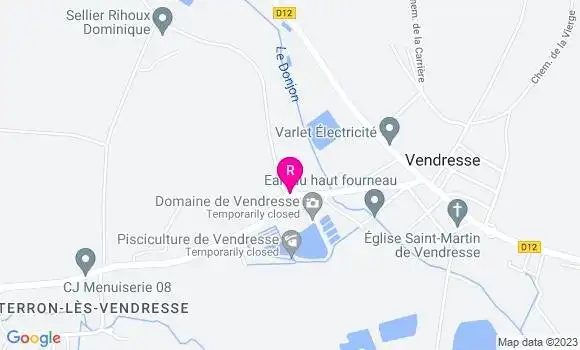 Localisation Restaurant  Domaine de Vendresse