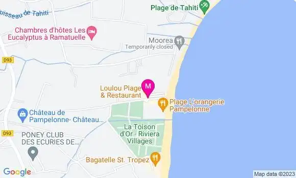 Localisation Restaurant  Tono Pampelonne