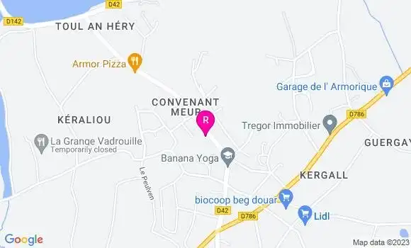 Localisation Restaurant  Armor Pizza