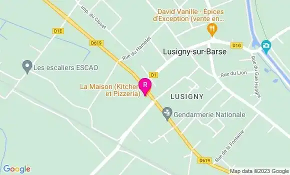 Localisation Pizzeria La Maison