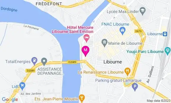 Localisation Restaurant  La Galerie des Quais