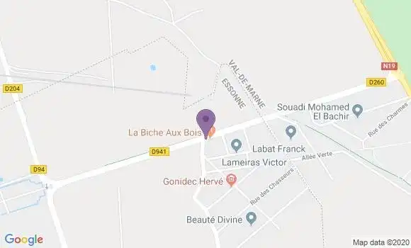 Localisation Restaurant  La Biche aux Bois