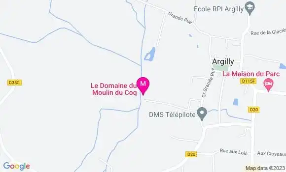 Localisation Restaurant  Le Domaine du Moulin du Coq
