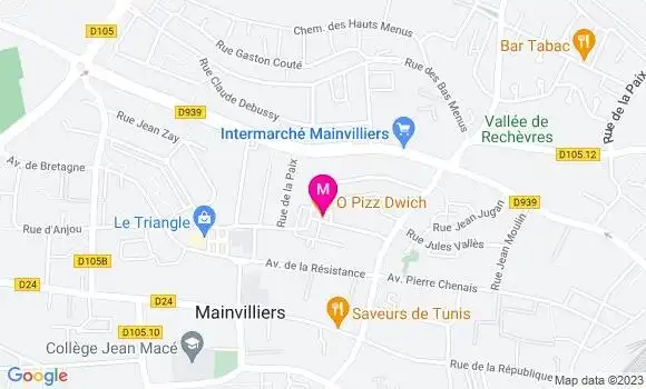Localisation Restaurant  O Pizz Dwich