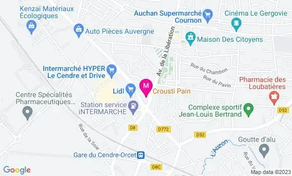 Localisation Restaurant  Crousti Pain